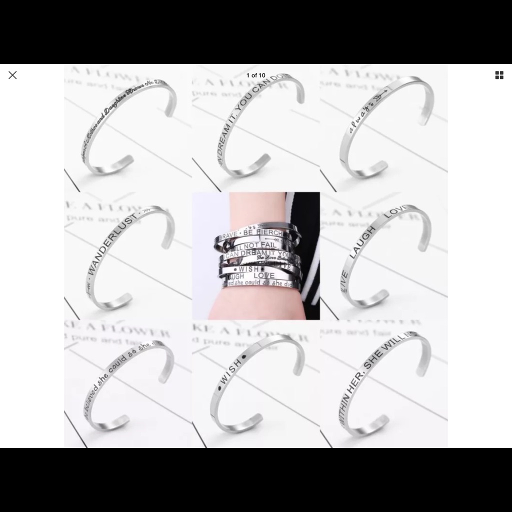 New Beautiful Stainless Steel Message Bracelet